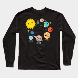 Kid's Solar System ' Science Planet Long Sleeve T-Shirt